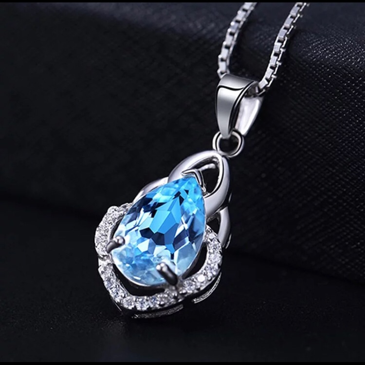 Brand New 225ct Swiss Blue Topaz Pear Shaped
